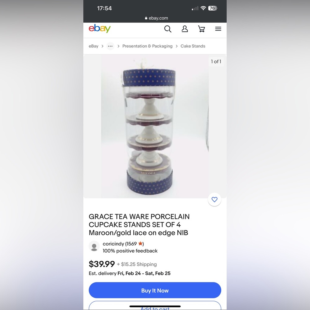 Grace Tea Wear Porcelain Stackable Cup Cake Stands
